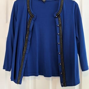 Blue Rafaella Cardigan